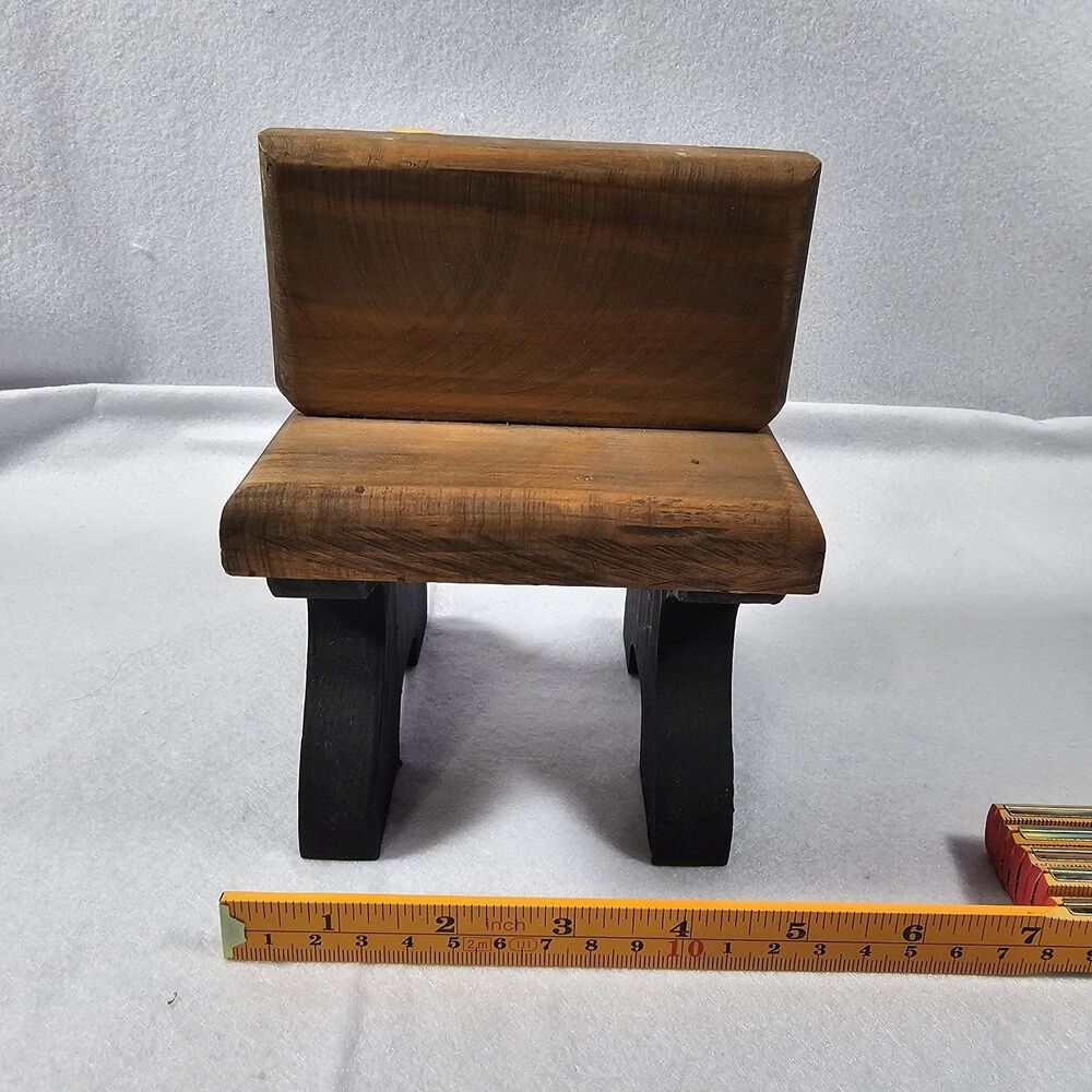 PRIMITIVE Handmade Small WOOD VINTAGE STYLE SCHOOL DESK Miniature Dollhouse